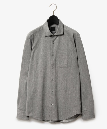 ダーバン D'URBAN ネル調デニムライクジャージーシャツ