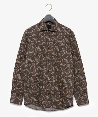 ダーバン D'URBAN ツイルペイズリープリントシャツ