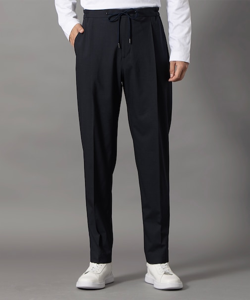 ダーバン D'URBAN グレンチェックテーパードパンツ(セパレーツ)(ワンタック)