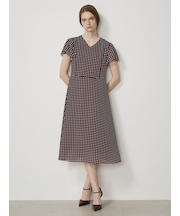 スクエアドットプリントワンピース