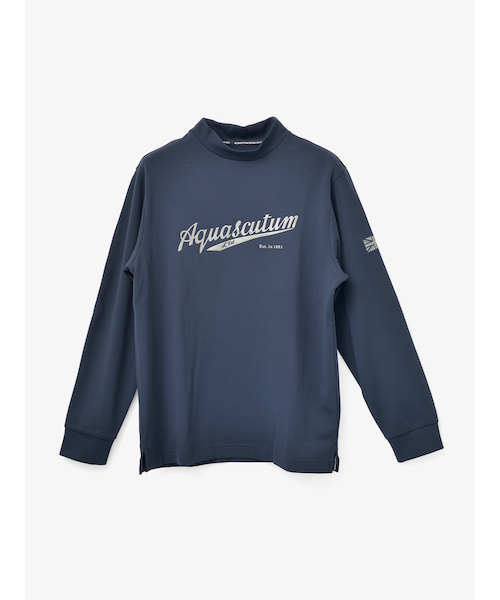 新品　アクアスキュータム　GOLF MEN 配色切替モックネック　L 今季 新品 アクアスキュータム GOLF MEN 配色切替モックネック L