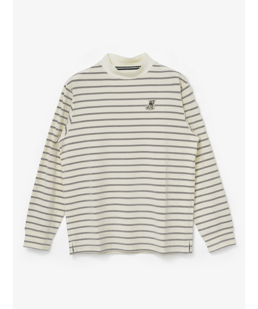 GOLF MEN　ベアワッペンボーダーモックネック