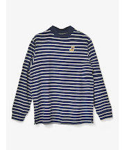 GOLF MEN　ベアワッペンボーダーモックネック