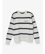 GOLF WOMEN　AQロゴボーダーニットクルー