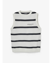 GOLF WOMEN 　AQロゴボーダーニットベスト