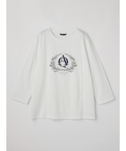 エンブレムTシャツ 7分袖