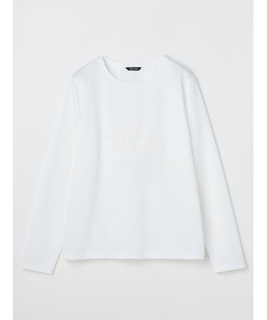 クレスト刺繍 長袖Tシャツ