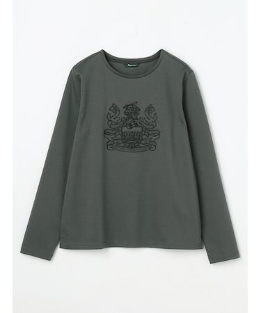 クレスト刺繍 長袖Tシャツ