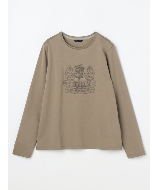 クレスト刺繍 長袖Tシャツ