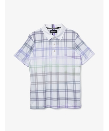 GOLF MEN グラデーションチェックポロシャツ