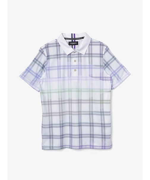 GOLF MEN グラデーションチェックポロシャツ