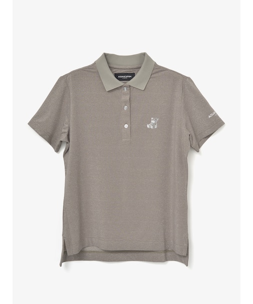 GOLF WOMEN ラメニットポロ