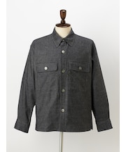 Broken Herringbone Denim Shirt Jacket