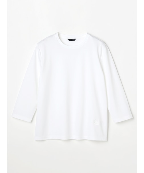 クレスト刺繍ベーシック七分袖Tシャツ