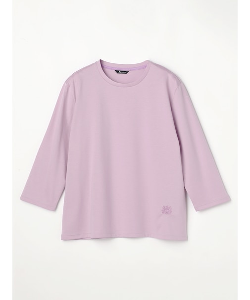 クレスト刺繍ベーシック七分袖Tシャツ