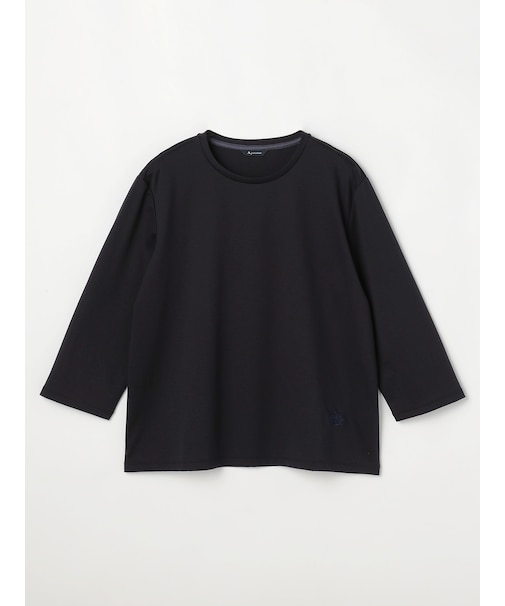 クレスト刺繍ベーシック七分袖Tシャツ