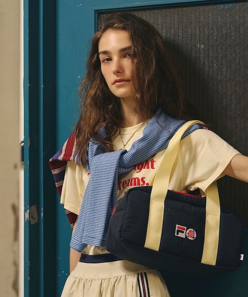 FILAⅹROSEBUD BI-COLOR BOSTON BAG
