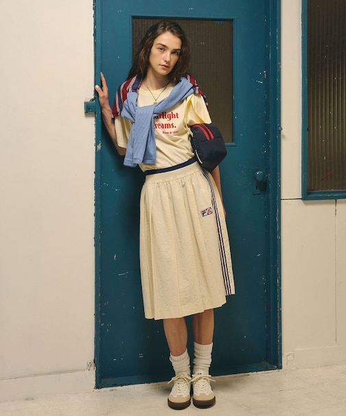 FILAⅹROSEBUD SIDE LINE PLEATED SKIRT