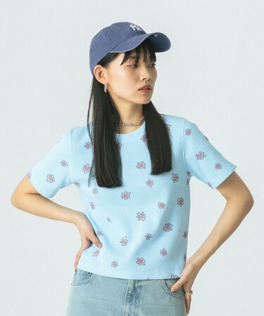 FLOWER PRINT S/S TEE
