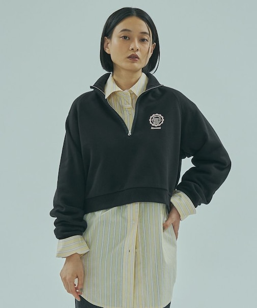 ROSE BUD x SPALDING ATHLETIC CLUB HALF ZIP