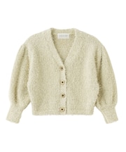LAME FEATHER KNIT CARDIGAN