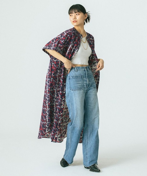 INDIGO FLOWER SHIRTS OP