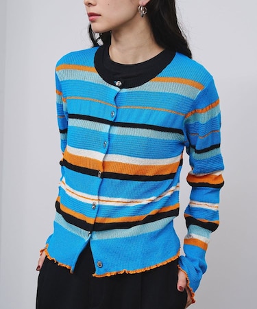 BORDER KNIT CARDIGAN