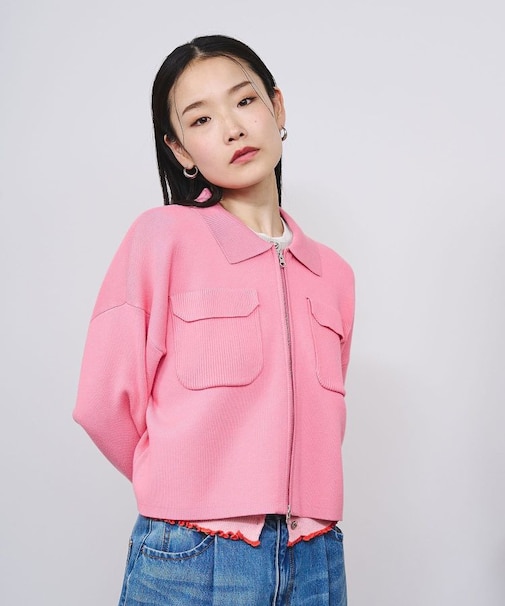 POCKET ZIP CARDIGAN