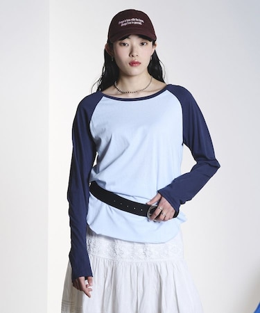 COLOR BLOCK RAGLAN TEE