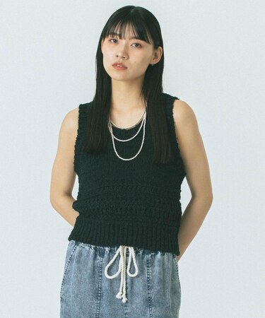 MULTI YARN KNIT TANK