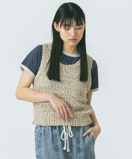MULTI YARN KNIT TANK