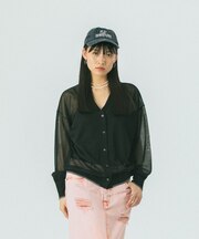 SHEER V-NECK CARDIGAN