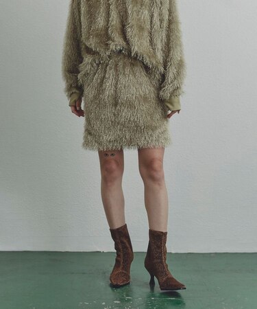 ラメフリンジミニスカート