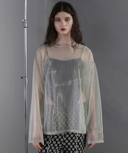 LAME SHEER PULLOVER