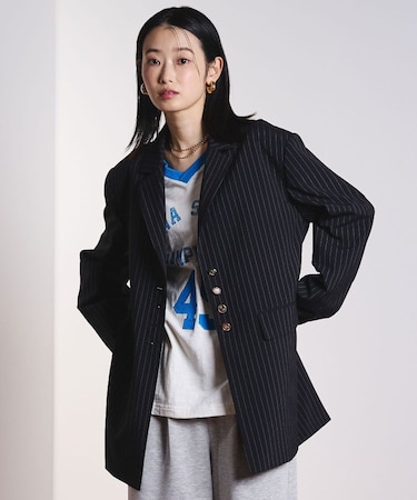 STRIPE TAILORED JACKET