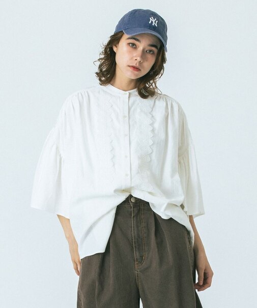 LACE YORK RUFFLE SHIRT