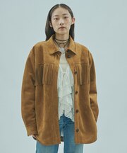 FAKE SUEDE FRINGE JAKET