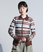 COLLARED SHEER CARDIGAN