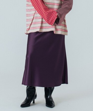 SATIN LONG SKIRT