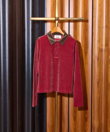 POLO COLLAR STRIPE TOP