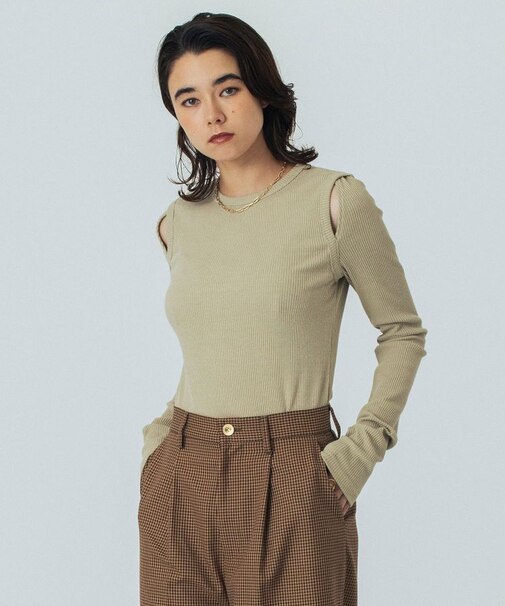LONG SLEEVE RIB TOP