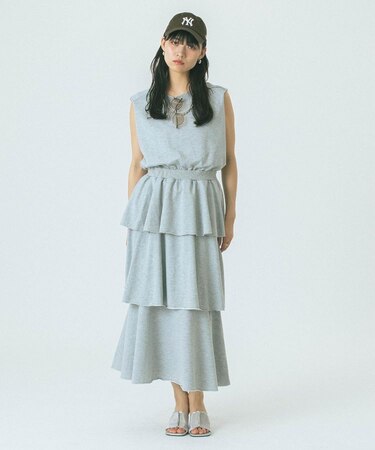 SWEAT TIERED DRESS
