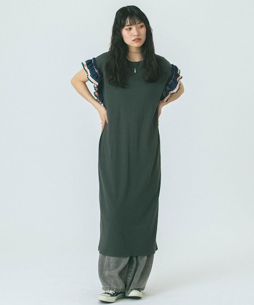 FRILL SLEEVE DRESS