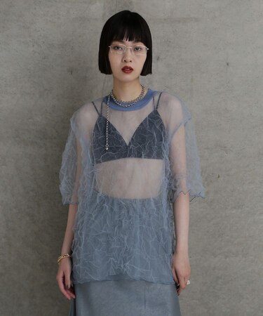 CHIGNON チュールワッシャーTシャツ