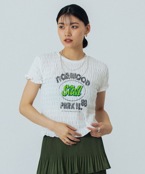 SHIRRING LOGO S/S TEE