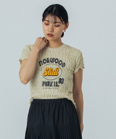 SHIRRING LOGO S/S TEE