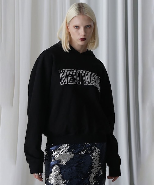 「NEW WAVE」ロゴ フーデッド スウェット