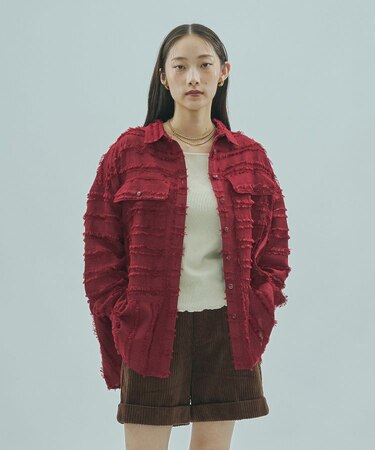FRINGE DOBBY BIG SHIRT
