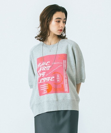 HALF SLEEVE GRAPHIC SWEAT