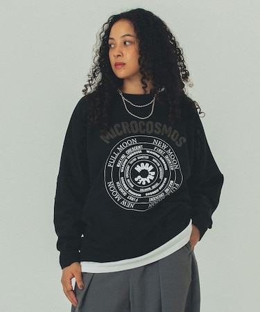 EMBROIDERY PRINT FRINGE SWEAT